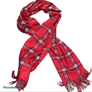 Lulla collection  plaid red winter blanket scarf 🧣
